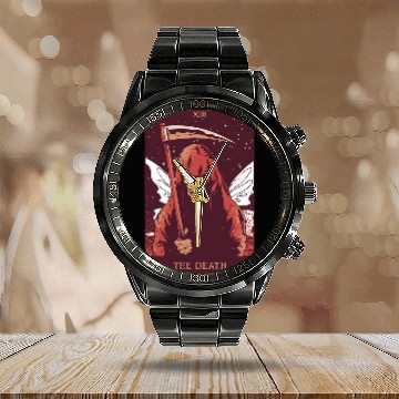 Discover Fairycore Aesthetic The Death Fairy Grim Reaper Tarot Card Calendar Steel Band Watch