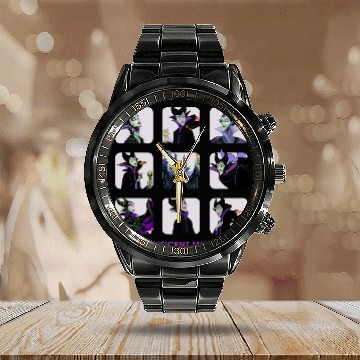 Discover Disney Maleficent Moods Funny Horror Baseball Jerseys Calendar Steel Band Watch