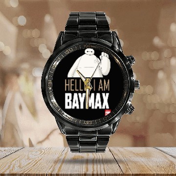 Discover Disney Big Hero 6 TV Series Baymax Hello Graphic Hawaiians Calendar Steel Band Watch