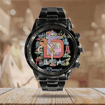 Discover Disney Epcot Figment 3D Calendar Steel Band Watch, Disney Figment 3D Calendar Steel Band Watch