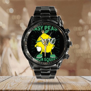 Discover Easy Peasy Lemon Squeezy Lemonade Stand Crew 1 Calendar Steel Band Watch