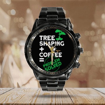 Discover CF Coffee Tree Shaping Coffee Problem Solved Bonsai Pruning Calendar Steel Band Watch