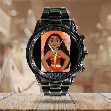 Discover Disney Moana BornLeader Calendar Steel Band Watch
