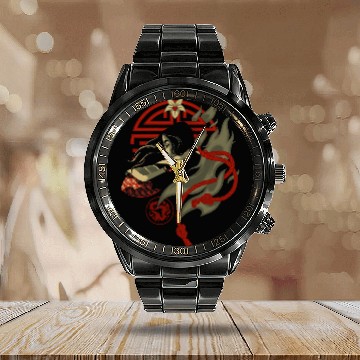Discover Disney Mulan Fighting Spirit Graphic Hawaiians Calendar Steel Band Watch