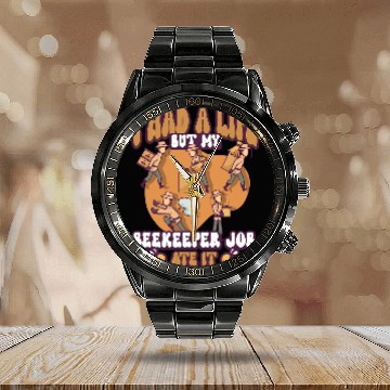 Discover Bee Beekeeping Honey Bee Beekeeping Honeybee Beekeeping 649 Beekeeper Calendar Steel Band Watch