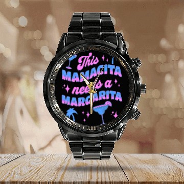 Discover This Mamacita Needs A Margarita Cinco de Mayo Spring Break Calendar Steel Band Watch