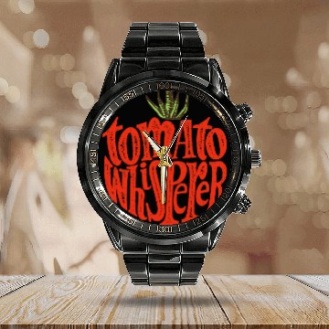 Discover Tomato Whisperer Gardener Vegetable Drawing Calendar Steel Band Watch