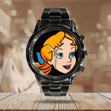 Discover Disneyss Peter Pan Wendy Darling Big Faces Costume Calendar Steel Band Watch