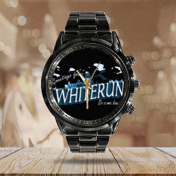 Discover Greetings From Whiterun - Skyrim - Calendar Steel Band Watch