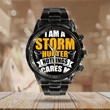 Discover Otters Storm Hunter Design for Tornado Hunter Storm Spotters 8 Calendar Steel Band Watch