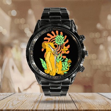 Discover Disney The Lion King Nala Geometric Pattern Portrait 3D Calendar Steel Band Watch