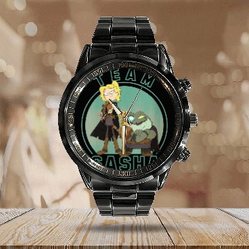 Discover Disneyss Channel Amphibia Team Sasha Zip Calendar Steel Band Watch