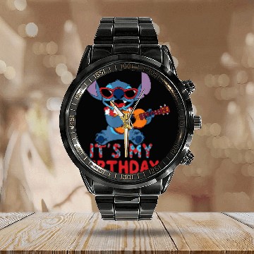 Discover Disneyss Lilo Stitch Tropical Party Its My Birthday Calendar Steel Band Watch