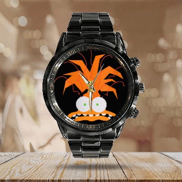 Discover Disneyss Pixars Inside Out 2 Anxietys Big Head Logo Calendar Steel Band Watch