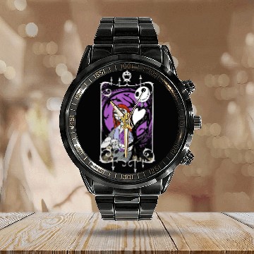 Discover disney nightmare bee christmas jack and sally Baseball Jerseys Calendar Steel Band Watch