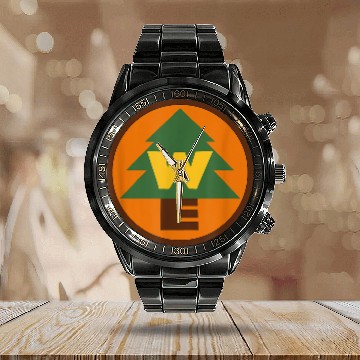 Discover Disney Up Wilderness Explorer Big Chest Logo Calendar Steel Band Watch
