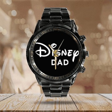 Discover Disney Dad 3D Calendar Steel Band Watch