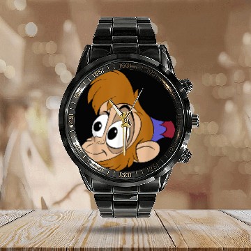 Discover Disney Aladdin Abu Large Face Calendar Steel Band Watch