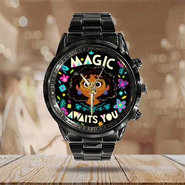 Discover Disney Encanto Mirabel Magic Awaits You Baseball Tees Calendar Steel Band Watch