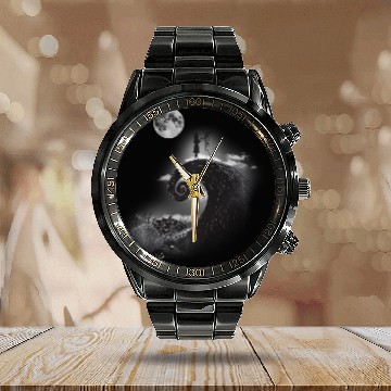 Discover Disney Nightmare Before Christmas Jack And Sally Calendar Steel Band Watch