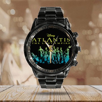 Discover Disney Atlantis The Lost Empire Characters Gradient Zip Calendar Steel Band Watch
