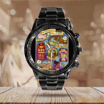 Discover Disney Princess And The Frog Group Shot Large Map Baseball Tees Calendar Steel Band Watch