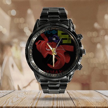Discover Disney Big Hero 6 Hiro Baymax Epic Flight Distressed Epic Calendar Steel Band Watch
