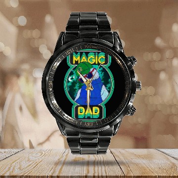 Discover Disney Pixar Onward Magic Dad Retro Portrait Calendar Steel Band Watch