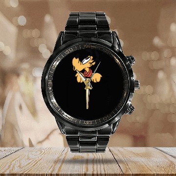 Discover Disney Pluto Pocket Calendar Steel Band Watch