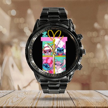 Discover Disneyss Lilo Stitch Christmas Angel Stitch Gift For Santa Baseball Tees Calendar Steel Band Watch