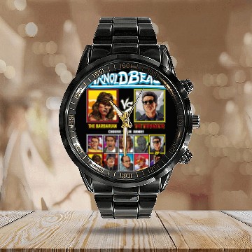 Discover Arnold Beast - Arnold Schwarzenegger - Calendar Steel Band Watch
