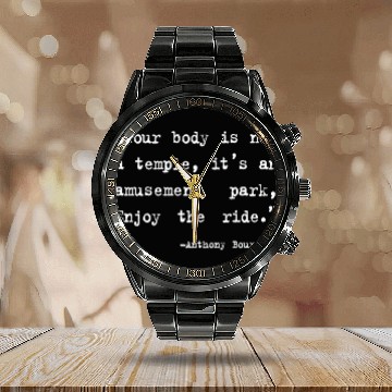 Discover Anthony Bourdain Calendar Steel Band Watch