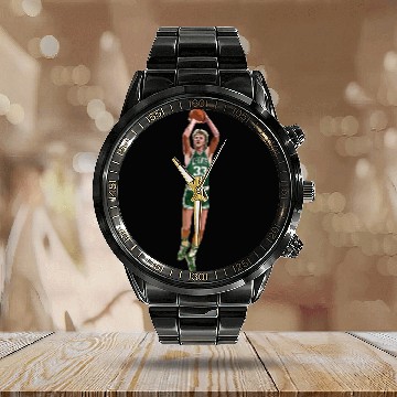 Discover Retro Shot - Larry Bird - Calendar Steel Band Watch