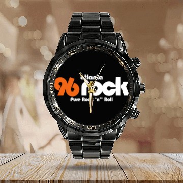 Discover 96 Rock Atlanta 3D Calendar Steel Band Watch