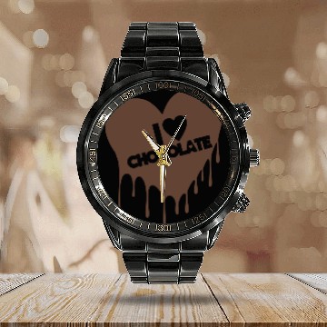 Discover I Love Chocolate Calendar Steel Band Watch