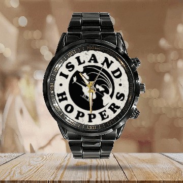 Discover Island Hoppers Worn - Magnum Pi - Calendar Steel Band Watch