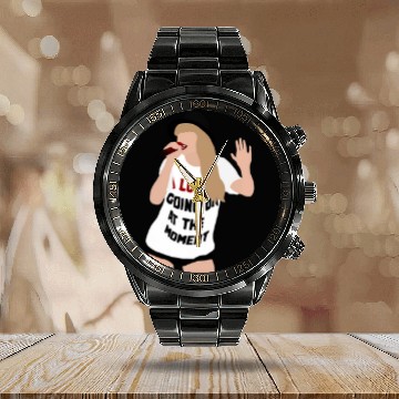 Discover Red Eras Tour Baseball Jerseys Calendar Steel Band Watch