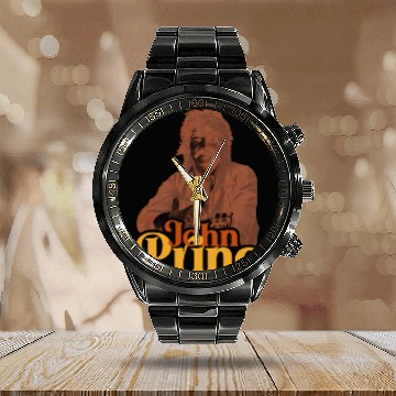Discover John Prine Sepia Style Folk Tribute - John Prine - Calendar Steel Band Watch