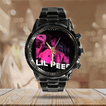 Discover Lil peep design Classic Calendar Steel Band Watch