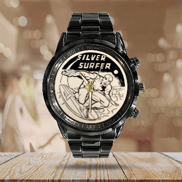 Discover Silver Surfer - rare! - Silver Surfer - Calendar Steel Band Watch