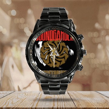 Discover Bravado Men's Soundgarden-Badmotorfinger Calendar Steel Band Watch