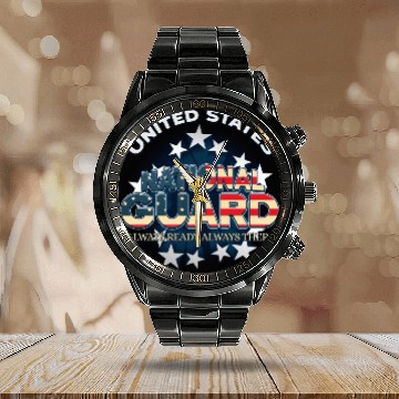 Discover US National Guard Always Ready Always re Army Calendar Steel Band Watch