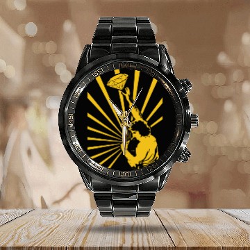 Discover Jazz Singer Original FanArt Diamond Design - Neil Diamond - Calendar Steel Band Watch