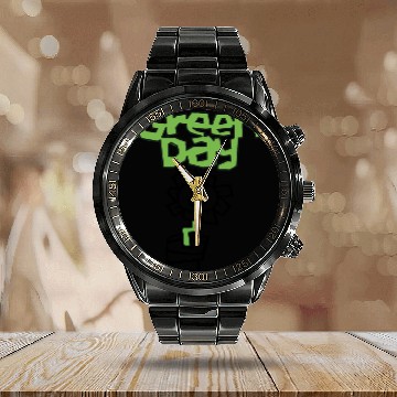 Discover Green Day Band Calendar Steel Band Watch