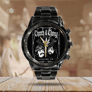 Discover CHEECH & CHONG - Label Calendar Steel Band Watch