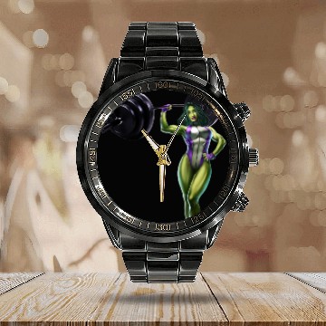 Discover She-Green-Angry lady - Hulk - Calendar Steel Band Watch