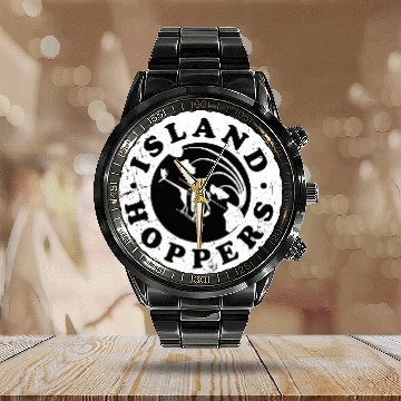 Discover Island Hoppers Classic Distressed - Magnum Pi - Calendar Steel Band Watch