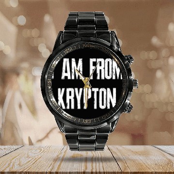 Discover I Am From Krypton - Superman - Calendar Steel Band Watch