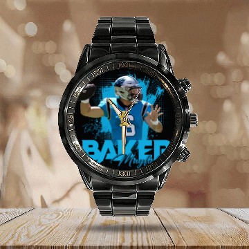Discover Baker Mayfield - Baker Mayfield Carolina Panthers - Calendar Steel Band Watch
