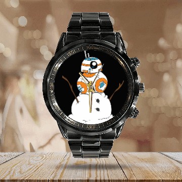 Discover Snowman Robot On Snowman Essential Calendar Steel Band Watch